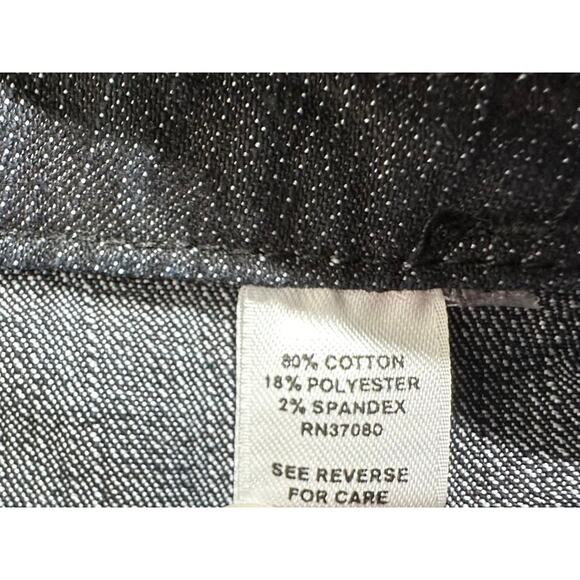 Cato Womens Jeans Size 18 (38x29) Very Dark Blue Wide Leg Trouser Frayed Cut Hem - Picture 4 of 11